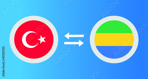round icons with Turkey and Sierra Leone
 flag exchange rate concept graphic element Illustration template design
 photo