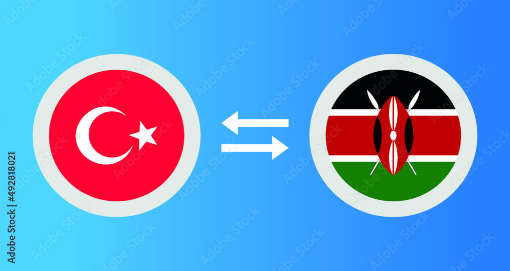 round icons with Turkey and Kenya flag exchange rate concept graphic element Illustration template design
round icons with Turkey and Kenya flag exchange rate concept graphic element Illustration template design