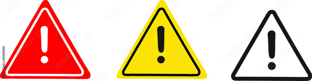 Danger sign, warning sign, attention sign. Danger warning attention icon. Caution signs. Symbols danger and warning signs. Danger sign, warning sign, attention sign. Danger warning attention icon. Caution signs. Symbols danger and warning signs.