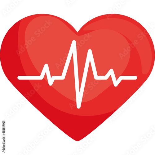 heart cardio with heartbeat photo