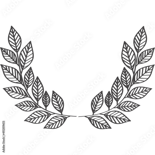 crown wreath drawn