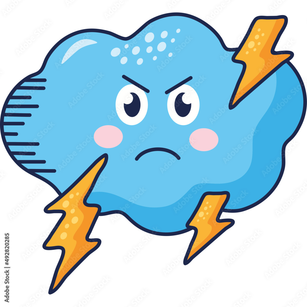 cloud with thunders character cloud with thunders character