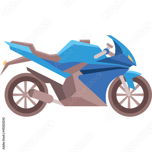 Fototapeta blue racer motorcycle