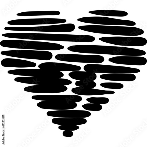 heart love stains monochrome