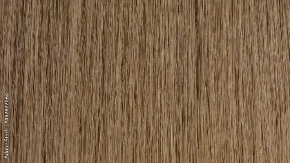 Reflection passes through honey brown hair | Hair loss treatment concept Reflection passes through honey brown hair | Hair loss treatment concept