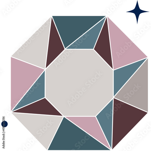colorful gemstone diamond airview