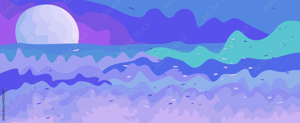 Vector illustration of background with waves