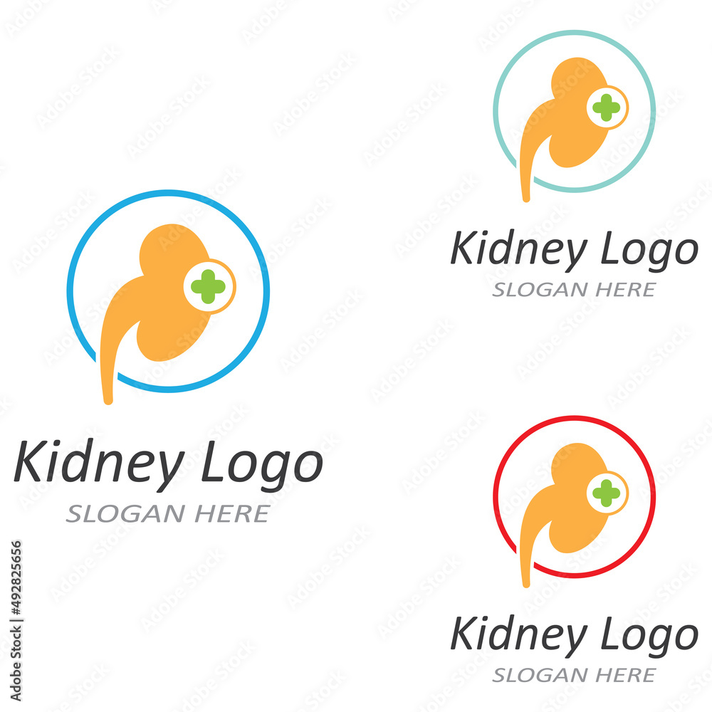 Kidney health and kidney care logo using icon design concept vector illustration Kidney health and kidney care logo using icon design concept vector illustration