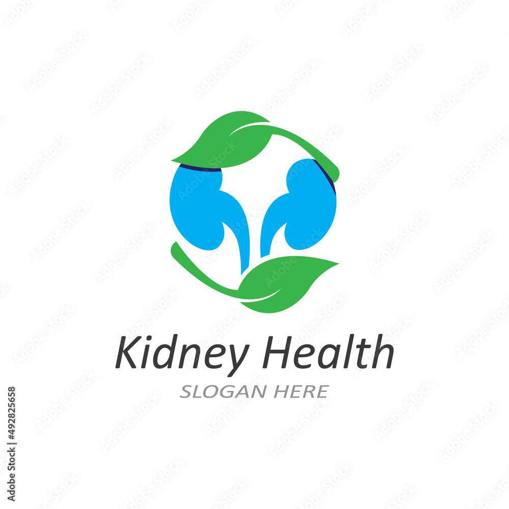Kidney health and kidney care logo using icon design concept vector illustration Kidney health and kidney care logo using icon design concept vector illustration