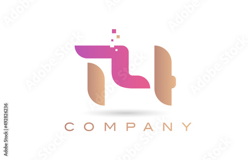 14 number icon logo for company and business with dots design. Creative template in purple and brown color