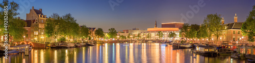 Panoramic View of Amsterdam at Night