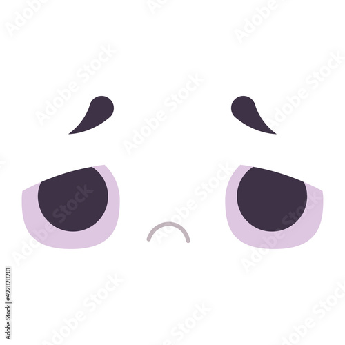 Isolated sad emotion headless expression Vector