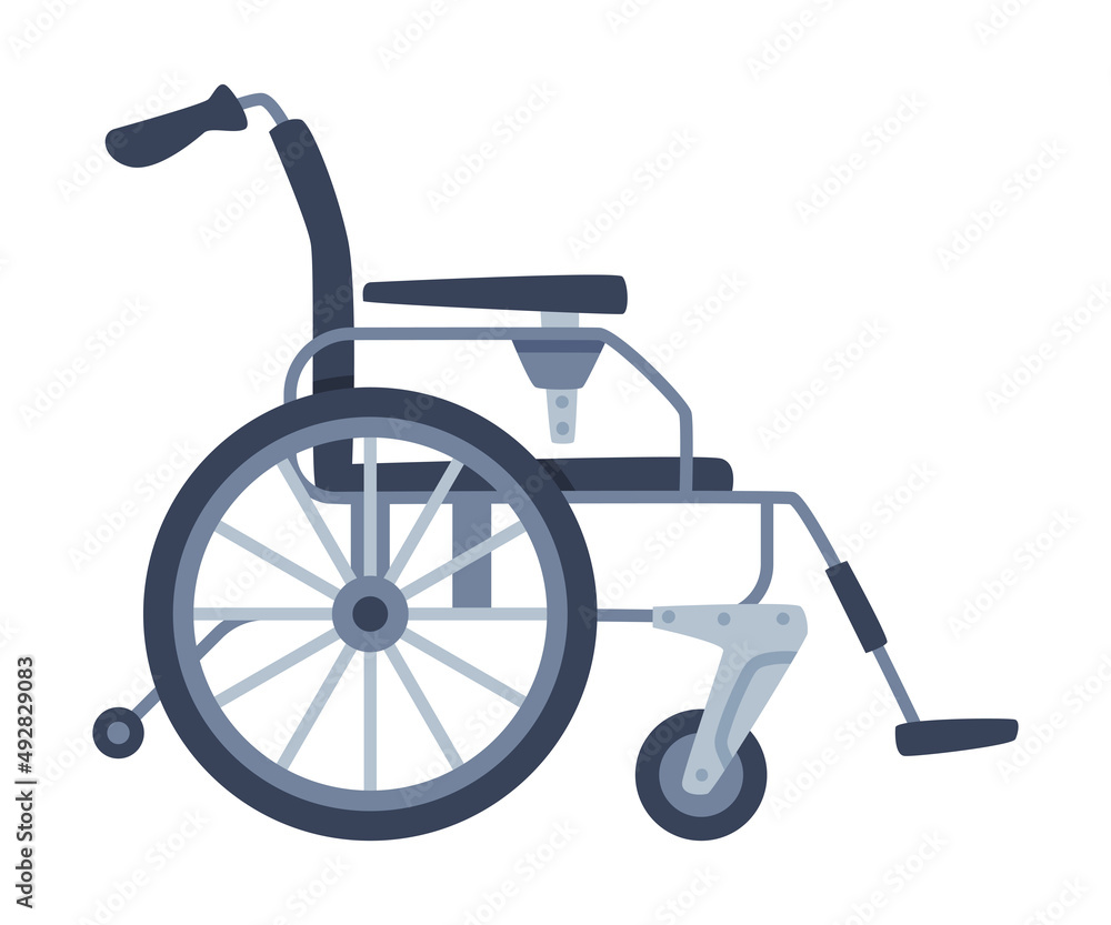 Wheelchair as Medical Equipment and Assistance Device Vector Illustration Wheelchair as Medical Equipment and Assistance Device Vector Illustration