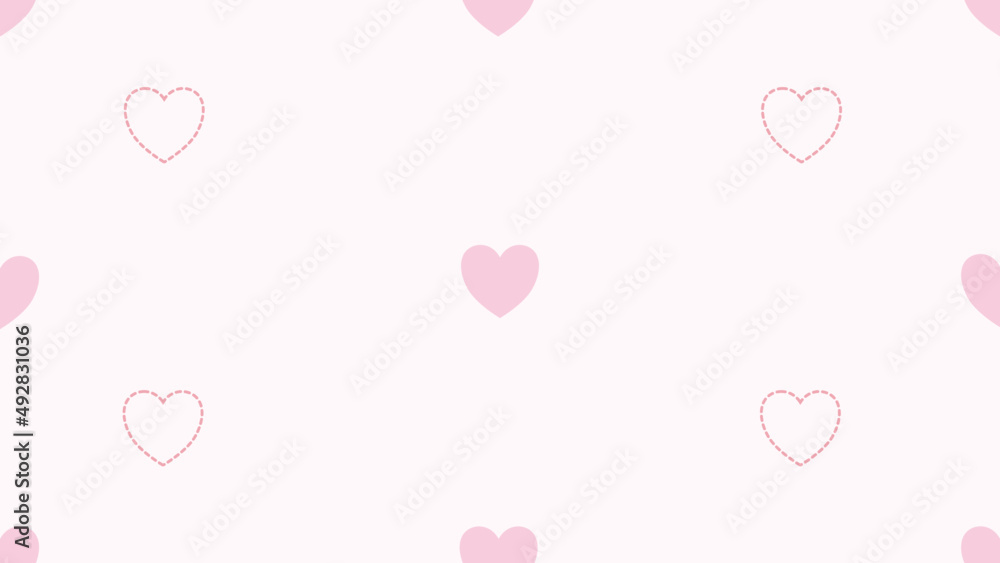 cute pink heart pattern seamless background, perfect for backdrop, wallpaper, postcard, and background