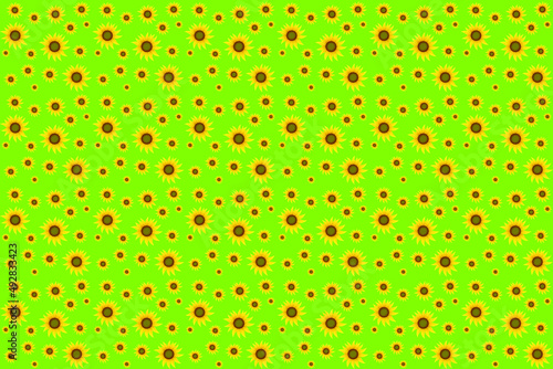 Sunflowers vector illustration pattern for textiles or other uses