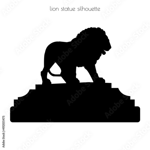 lion statue silhouette