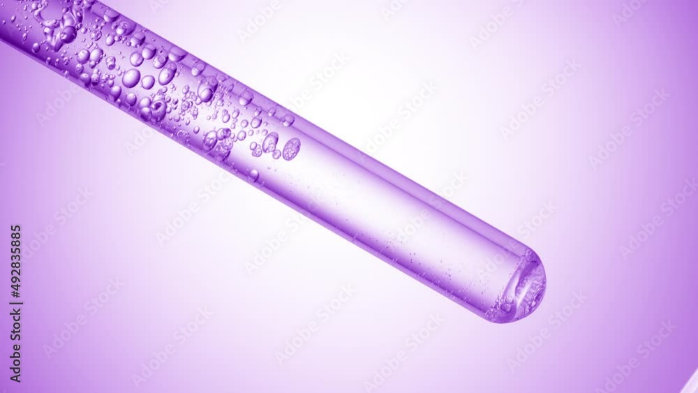 Salicylic acid is injected in test tube creating bubbles Salicylic acid is injected in test tube creating bubbles