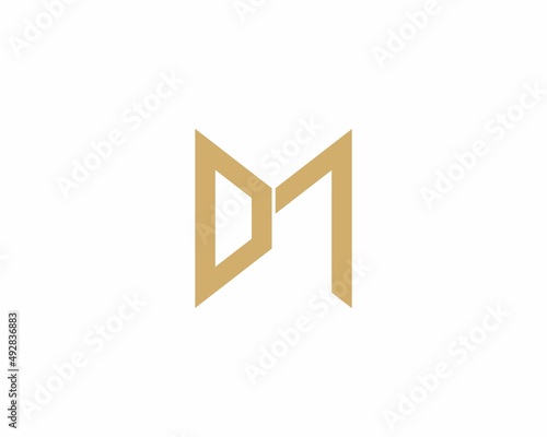 Letter DM or MD Logo Vector 006