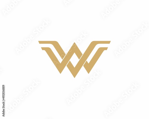 Letter VW, or WV Logo Vector 005