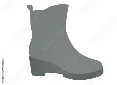Grey woman ankle shoe. vector illustration