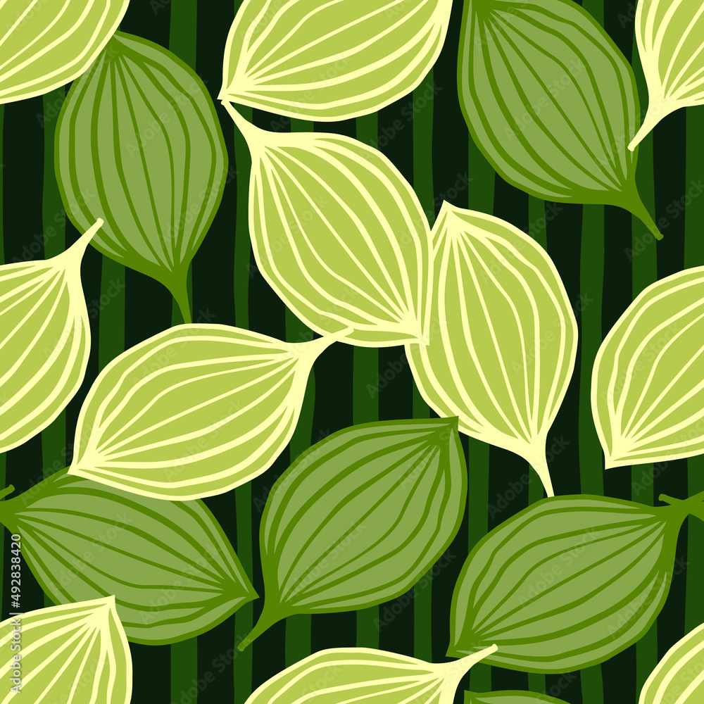 Exotic outline leaves seamless pattern. Abstract floral background. Exotic outline leaves seamless pattern. Abstract floral background.