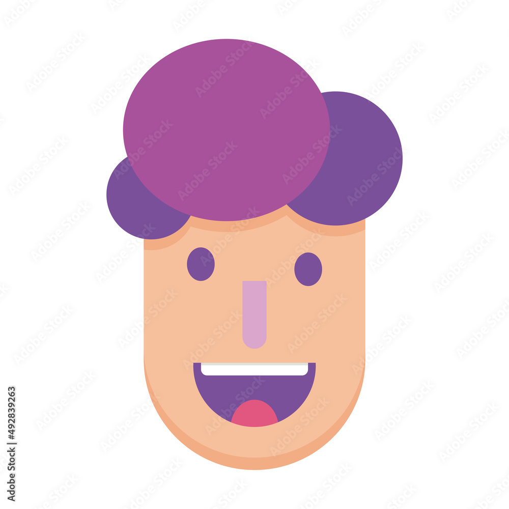 Isolated happy boy avatar cartoon Vector Isolated happy boy avatar cartoon Vector