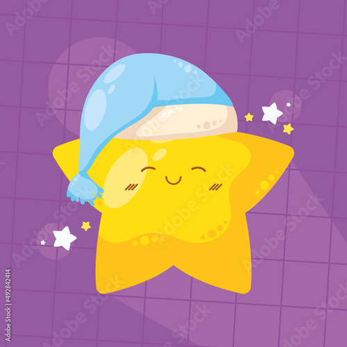 star sleeping wearing hat