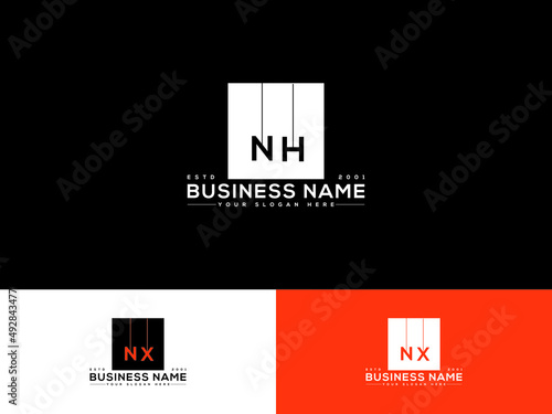 Letter NH Logo Icon, Creative Nh hn Logo Letter Vector Image And Colorful Background