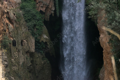 Horsetail waterfall in the Monasterio de Piedra Natural Park.