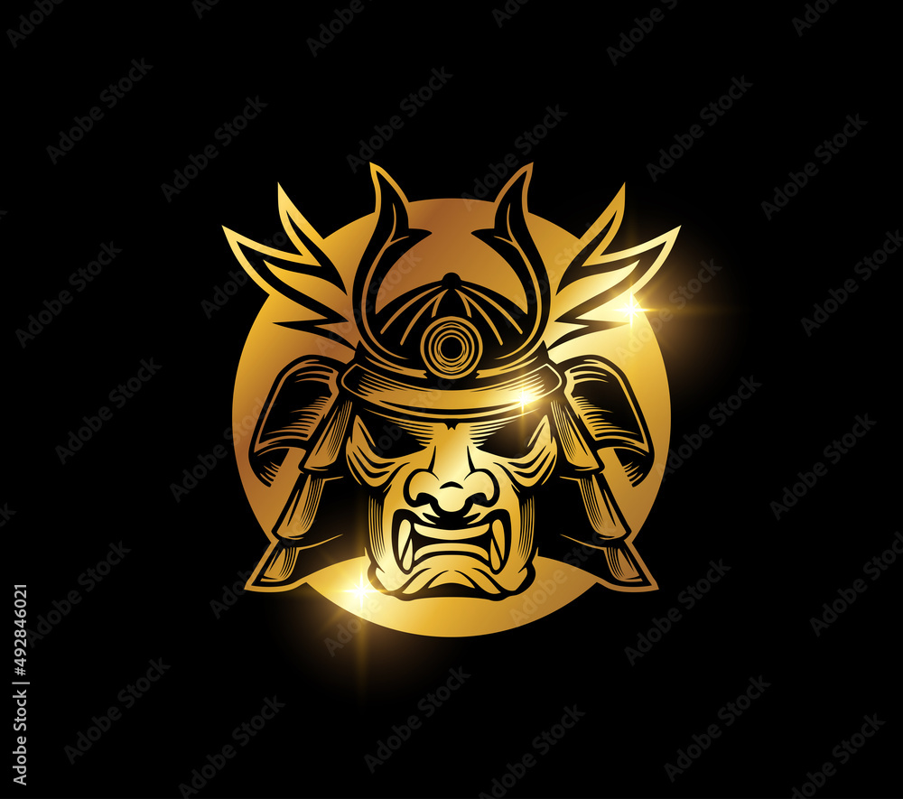Obraz premium Golden Shogun Vector Sign