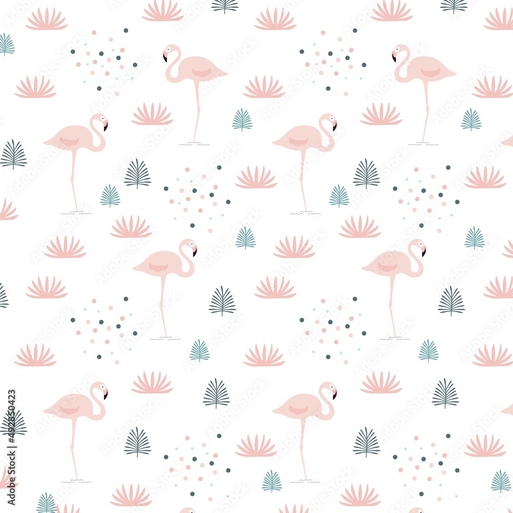 seamless pattern with flamingos seamless pattern with flamingos
