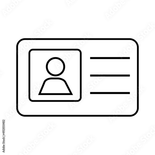 ID card icon. Personal data symbol. Sign indentity name vector.