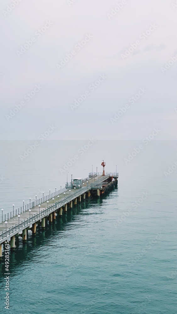 Pier on a calm sea.