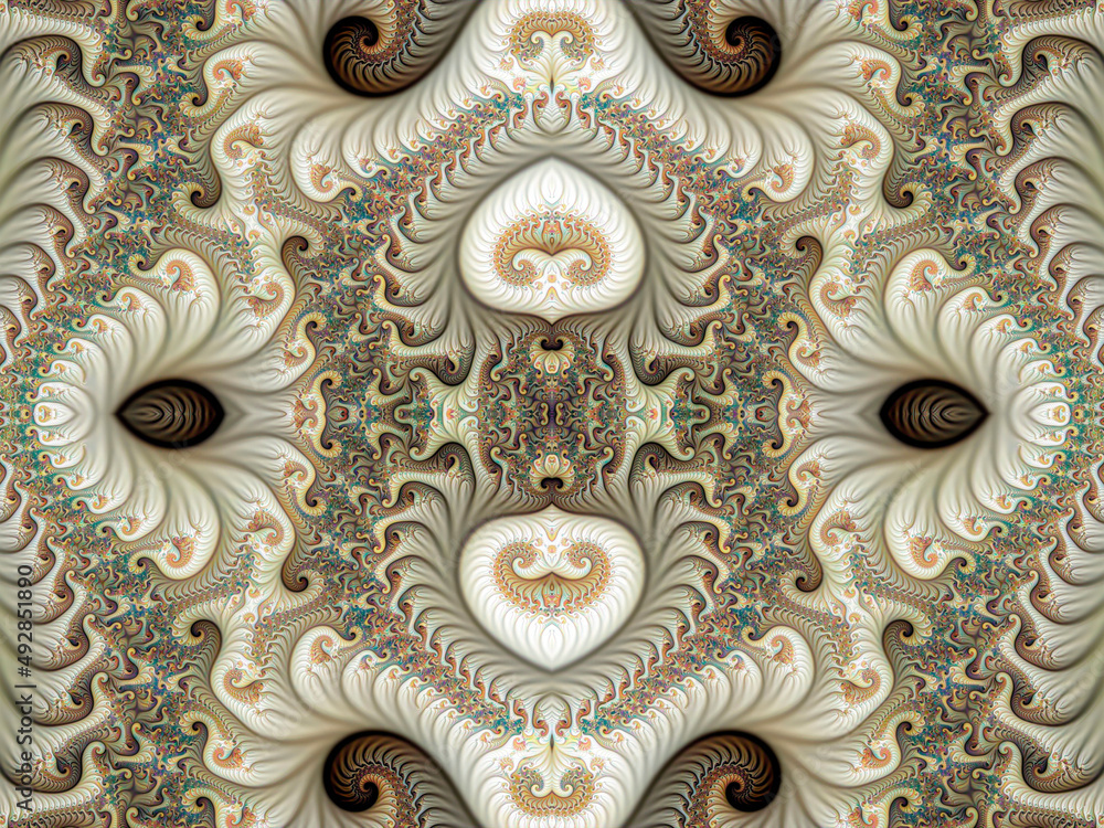 Bright seamless background. Fractal beautiful picture. Computer image generation. Spirals. Bright seamless background. Fractal beautiful picture. Computer image generation. Spirals.