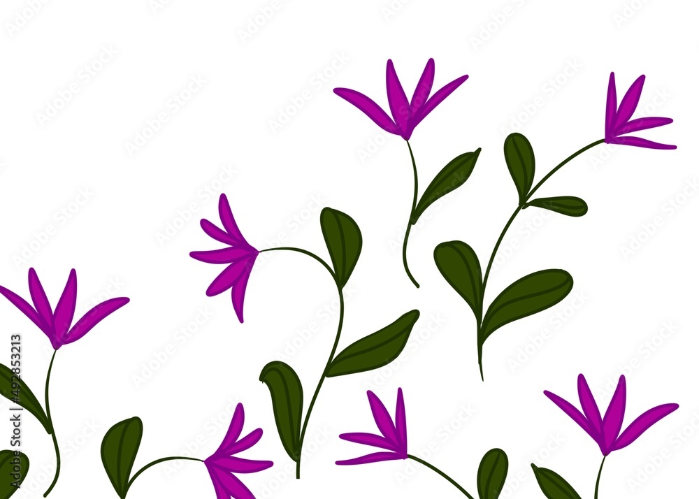 pattern with purple flowers pattern with purple flowers