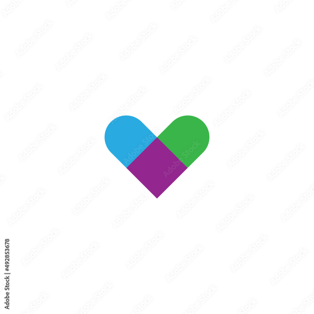 Love Medical logo vector design Love Medical logo vector design