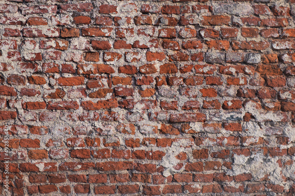 Background and texture, destroyed brick wall ... Background and texture, destroyed brick wall ...