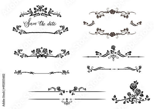 Dividers and borders floral theme