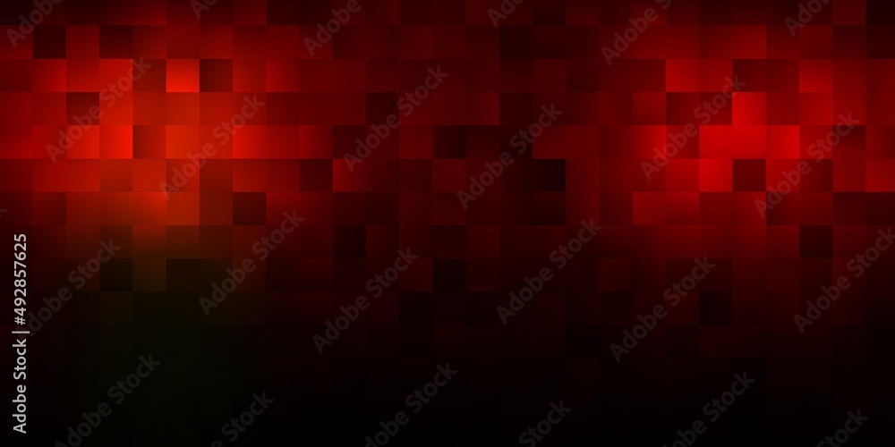 Dark green, red vector background with rectangles.