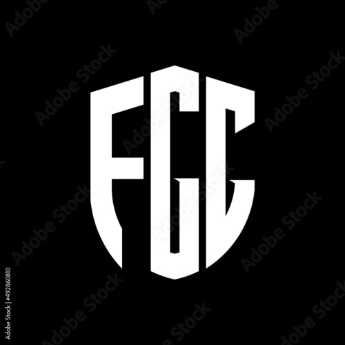 FGG letter logo design. FGG modern letter logo with black background. FGG creative  letter logo. simple and modern letter logo. vector logo modern alphabet font overlap style. Initial letters FGG  photo