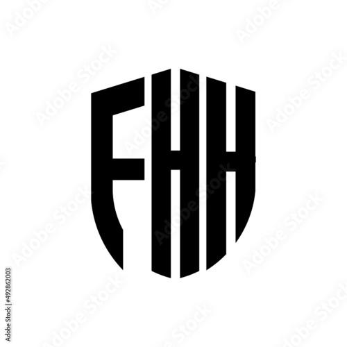 FHH letter logo design. FHH modern letter logo with black background. FHH creative  letter logo. simple and modern letter logo. vector logo modern alphabet font overlap style. Initial letters FHH  photo