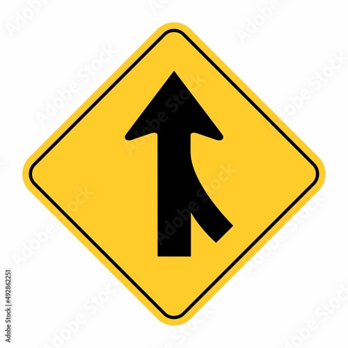 Merges Right Traffic Road Sign Free Download Merges Right Traffic Road Sign - GFXLoad