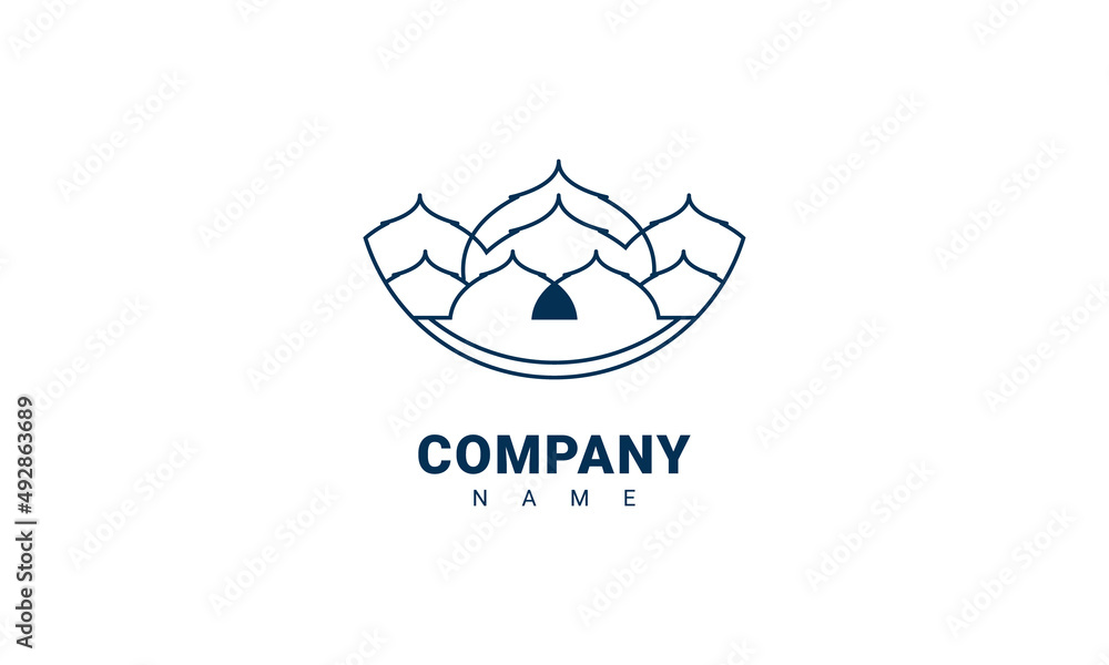 Fototapeta premium islamic mosque dome logo template