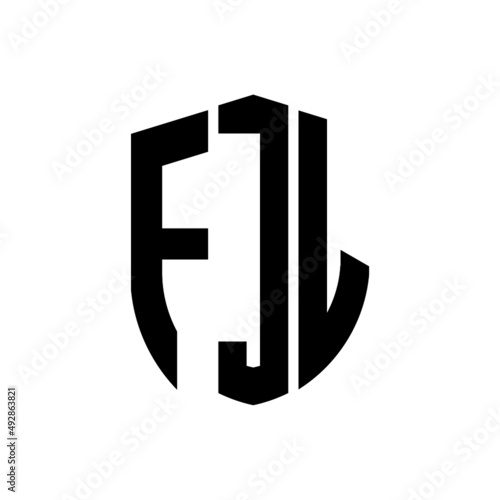 FJL letter logo design. FJL modern letter logo with black background. FJL creative  letter logo. simple and modern letter logo. vector logo modern alphabet font overlap style. Initial letters FJL  photo