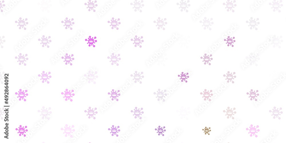 Light pink, green vector texture with disease symbols. Light pink, green vector texture with disease symbols.
