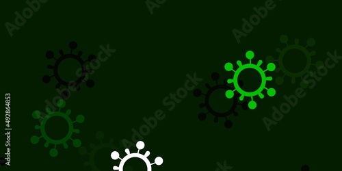 Light green vector texture with disease symbols.