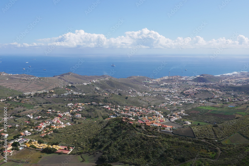 Blick auf Gran Canaria und auf das Meer