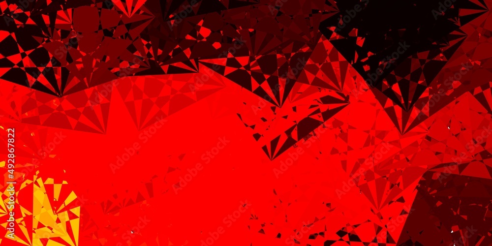 Dark Red, Yellow vector texture with memphis shapes. Dark Red, Yellow vector texture with memphis shapes.