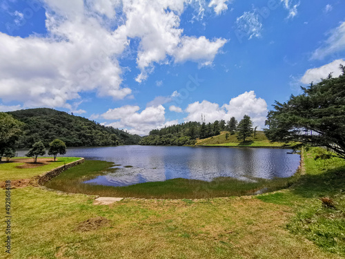 lake and mountains