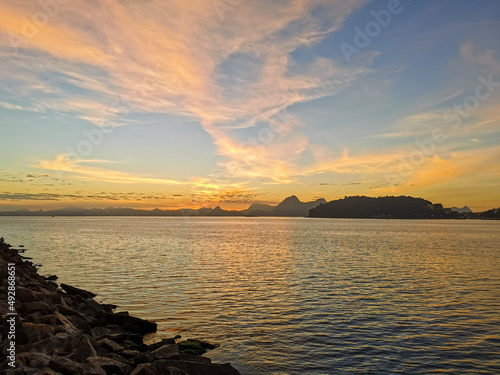sunset over the sea